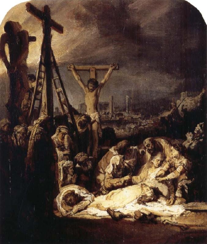 REMBRANDT Harmenszoon van Rijn The Lamentation over the Dead Christ oil painting picture